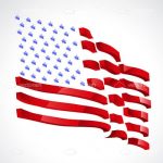 Abstract USA Flag with Motion Effect